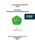 Rencana Pelaksanaan Semester (RPS) Mata Kuliah Neurosains Dalam Pembelajaran