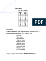 Datos Obtenidos en Campo:: #De Golpe S Lectura PDC (MM)