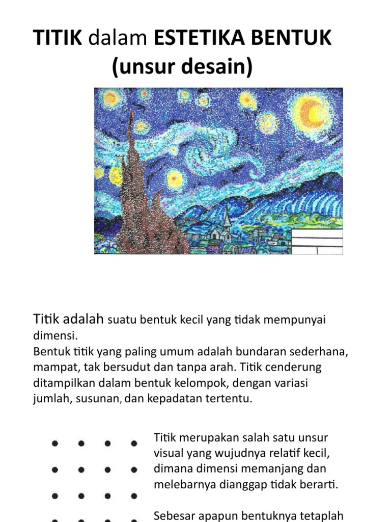 Pertemuan 02 Unsur Titik Dalam Estetika Bentuk Pdf