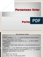 Sistem Persamaan Linier (Pertemuan 4)