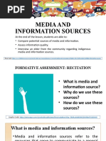 Media and Information Sources