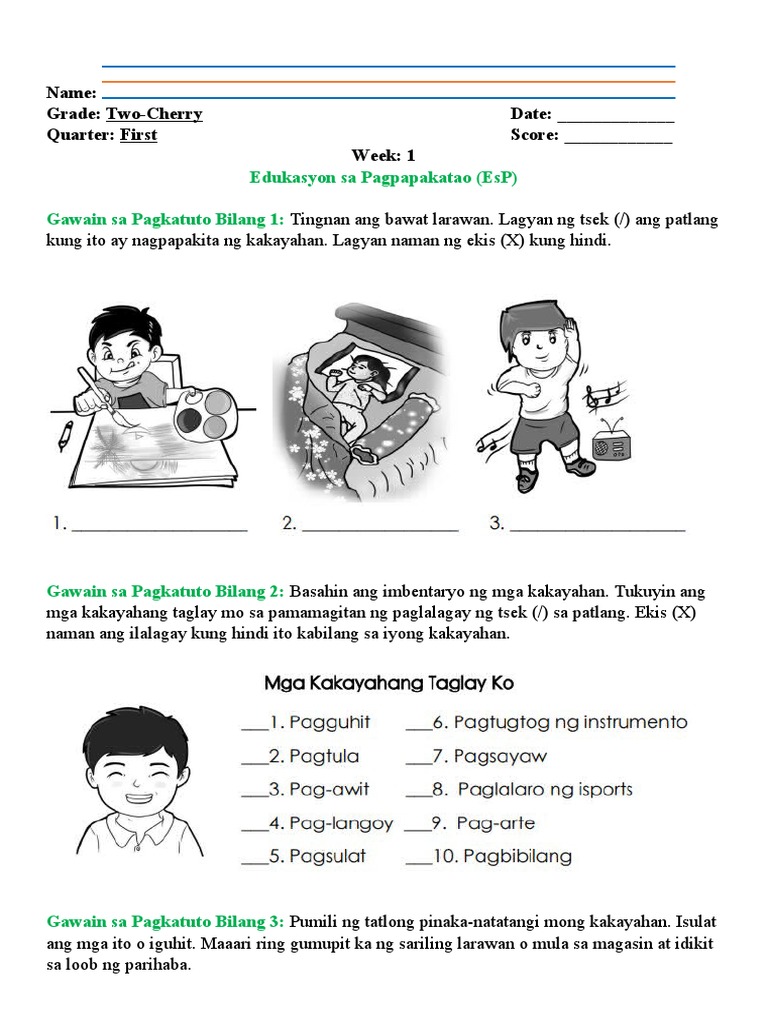 EsP Week 1 and 2 | PDF
