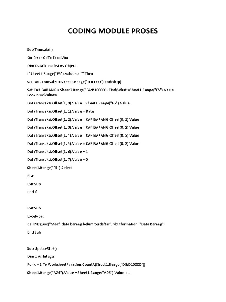 Coding Module Proses | PDF | Computer Programming | Software Engineering