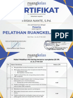 Sertifikat Pelatihan - FRISKA NANTE, S.Pd.