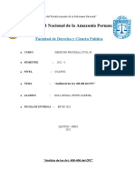 Tarabjo Nro 01 - Analisis Artículos 406-409 CPC