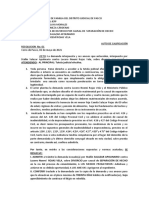 Autoadmisorio de Demanda de Divorcio Por Causal