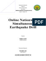 Activity Report Template Earthquake Drills