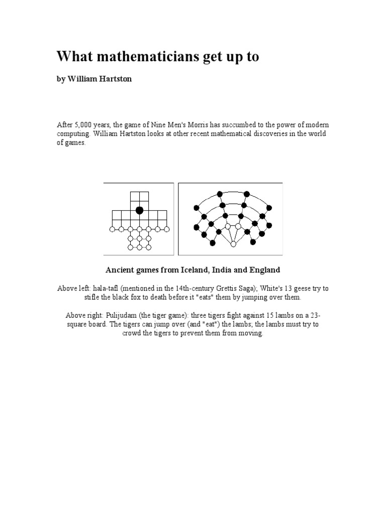 Mathematical Insights into Classic Games | PDF | Mathematics | Gaming