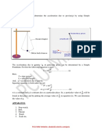 Determine G by Using Simple Pendulum