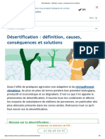 Désertification - Définition, Causes, Conséquences Et Solutions