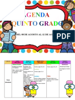 Agenda 5to Grado Del 8 Al 12 de Julio