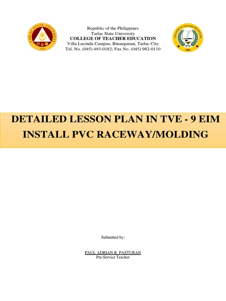 D. Lesson Plan | PDF | Electrical Wiring | Manufactured Goods