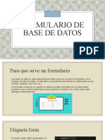 Formulario de Base de Datos