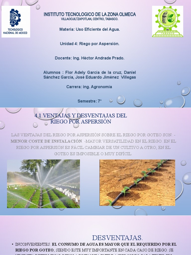 Unidad 4 Sistemas de Riego PDF