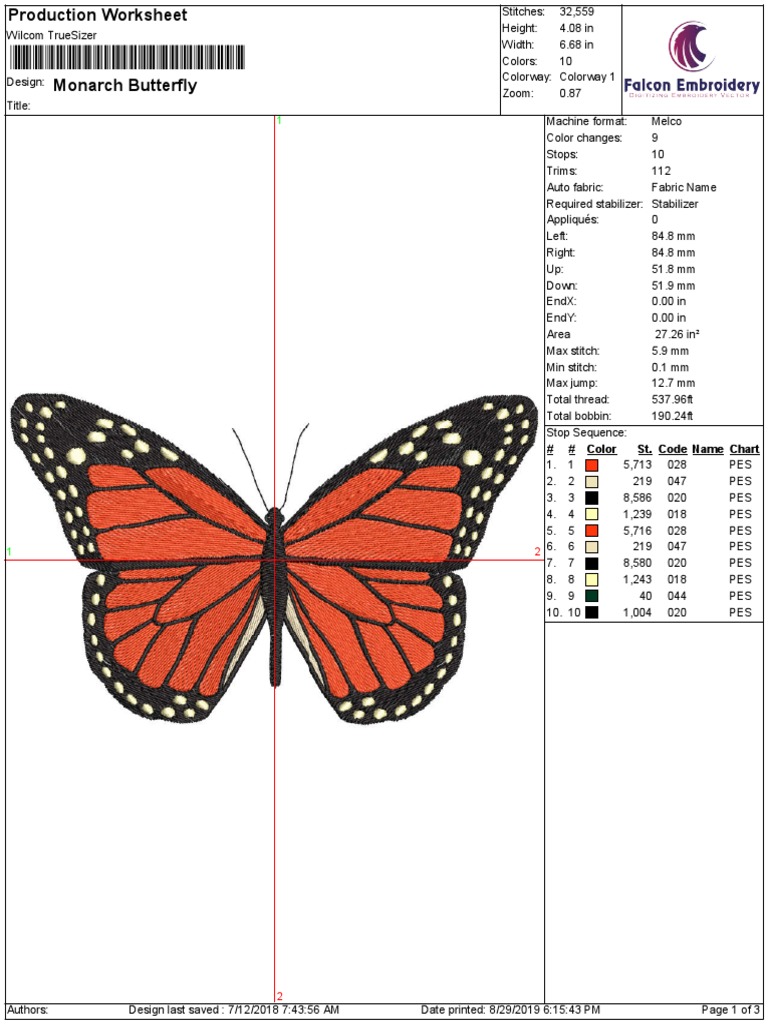 Monarch Butterfly | PDF | Textiles | Textile Arts