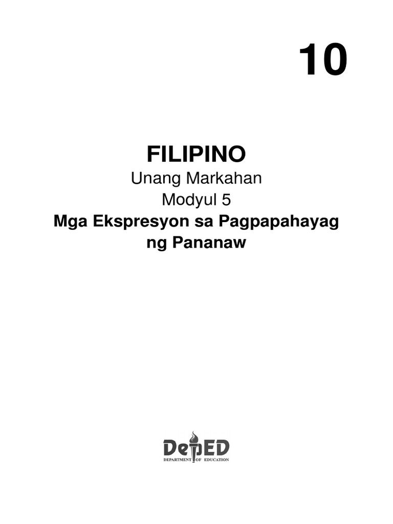 Filipino10q1 L5M5 PDF Filipino10q1 L5M5 PDF