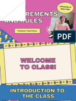 Pink Yellow and Blue Nostalgia Classroom Rules Blank Education Presentation
