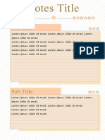Coral Flowers Aesthetic Notes Template Word