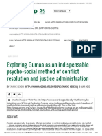 Exploring Gumaa As An Indispensable Psycho-Social Method of Conflict Resolution and Justice Administration - ACCORD