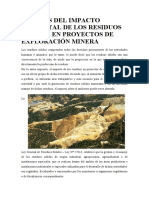 Análisis Del Impacto Ambiental de Los Residuos Sólidos en Proyectos de Exploración Minera