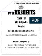Class Iv Worksheet 2022 - 23
