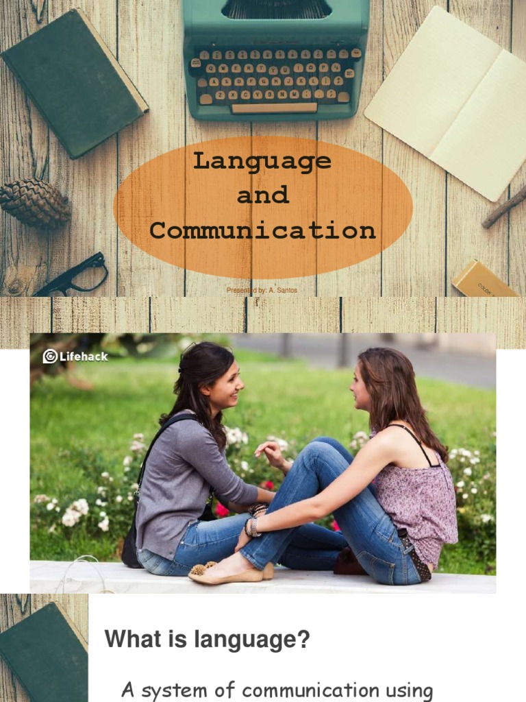 Language and Communication PDF Communication Speech