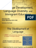 Language Development and Immigrant Education