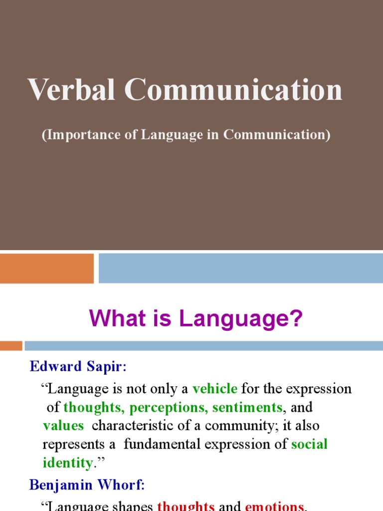 Language in Communication | PDF | English Language | Communication