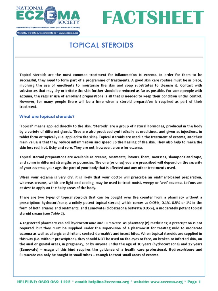 Topical Steroids PDF Topical Medication Dermatitis