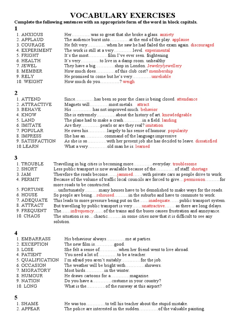 Word Form 3 Answer Key | PDF | Hunting | Mountaineering