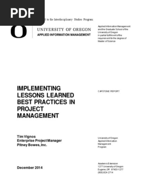 Lessons Learned