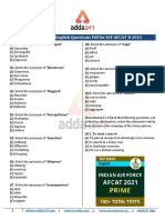 100 Important English Questions PDF For IAF AFCAT II 2021