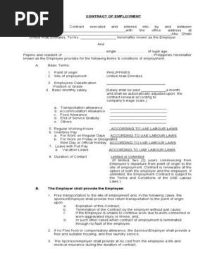 Contract of Employment