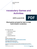 Vocabulary Games and Activities