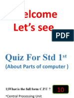 Parts of Computer Quiz for Std 1