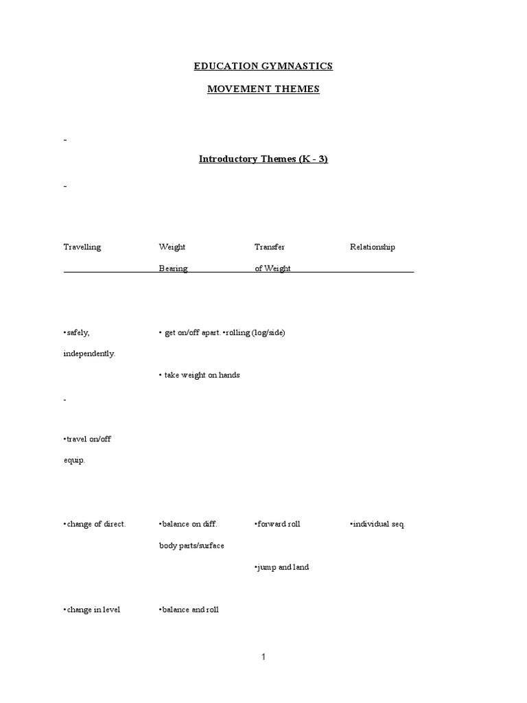 Education Gymnastics PDF Gymnastics Foot