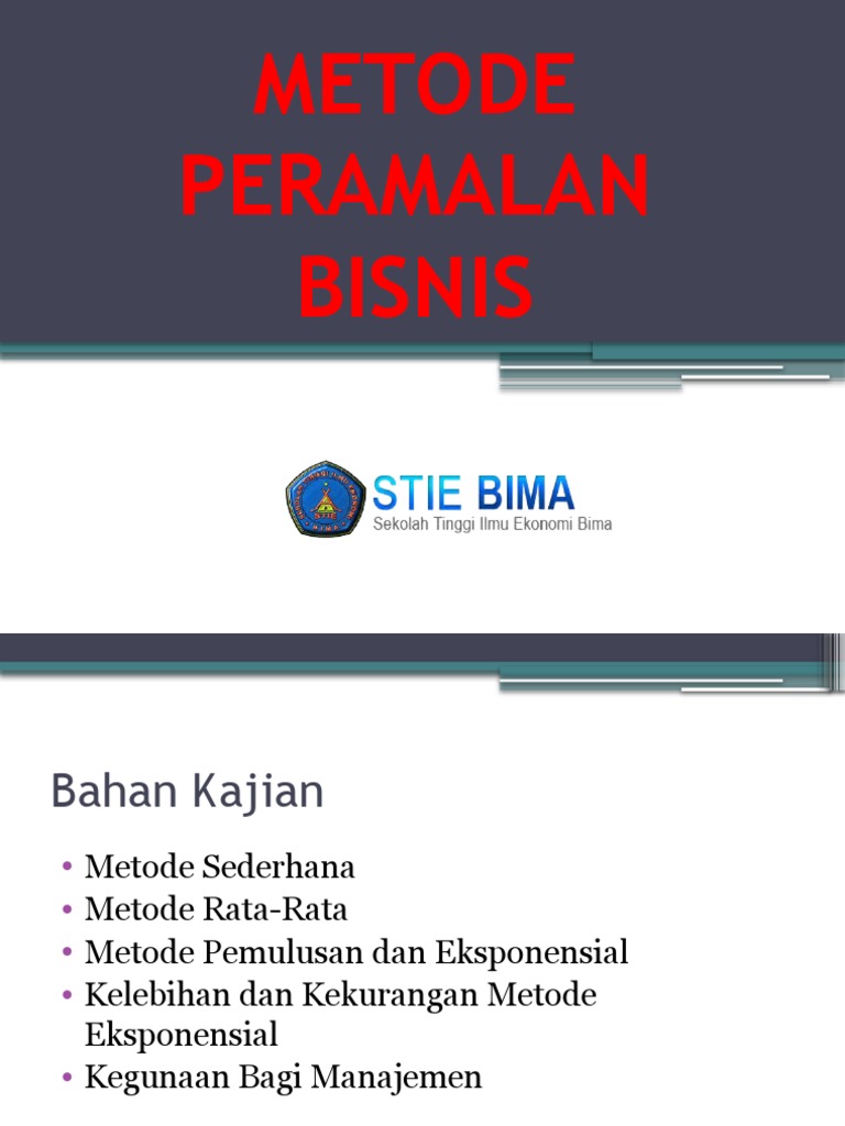 Metode Peramalan Bisnis Sederhana | PDF | Teknologi & Rekayasa