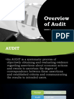 Lecture 1 Overview of Audit