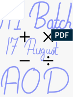 A1 Batch On 21 August