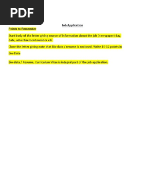 Job Application