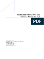 NetNumenU31 GPON NBI Manual For TL1