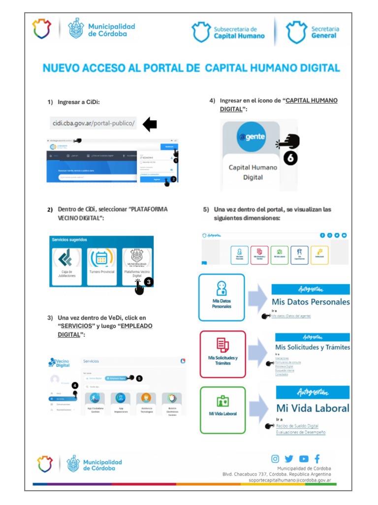 C - 2. INSTRUCTIVO PORTAL CAPITAL HUMANO (1 HOJA) | PDF | Informática