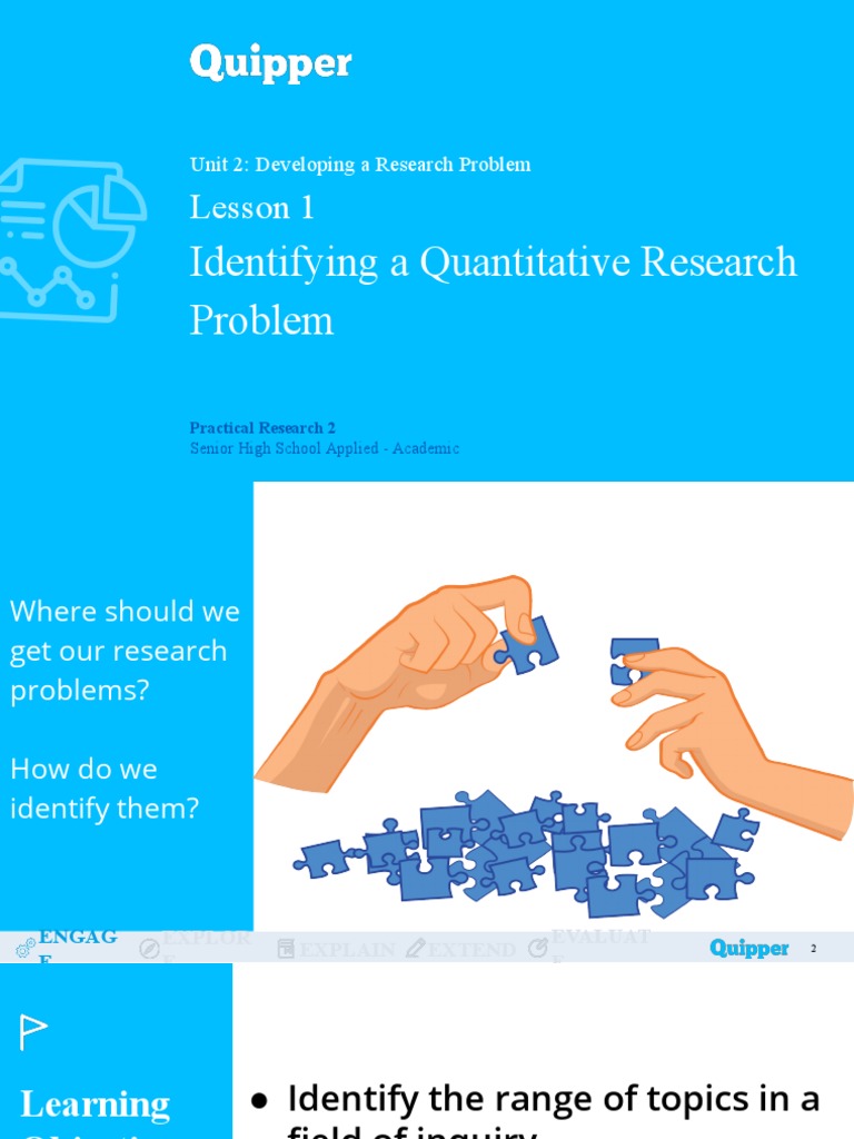 Identifying Quantitative Research Problems | PDF | Evaluation | Experiment