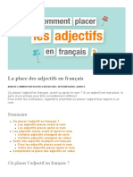 La Place Des Adjectifs en Français - Parlez-Vous French