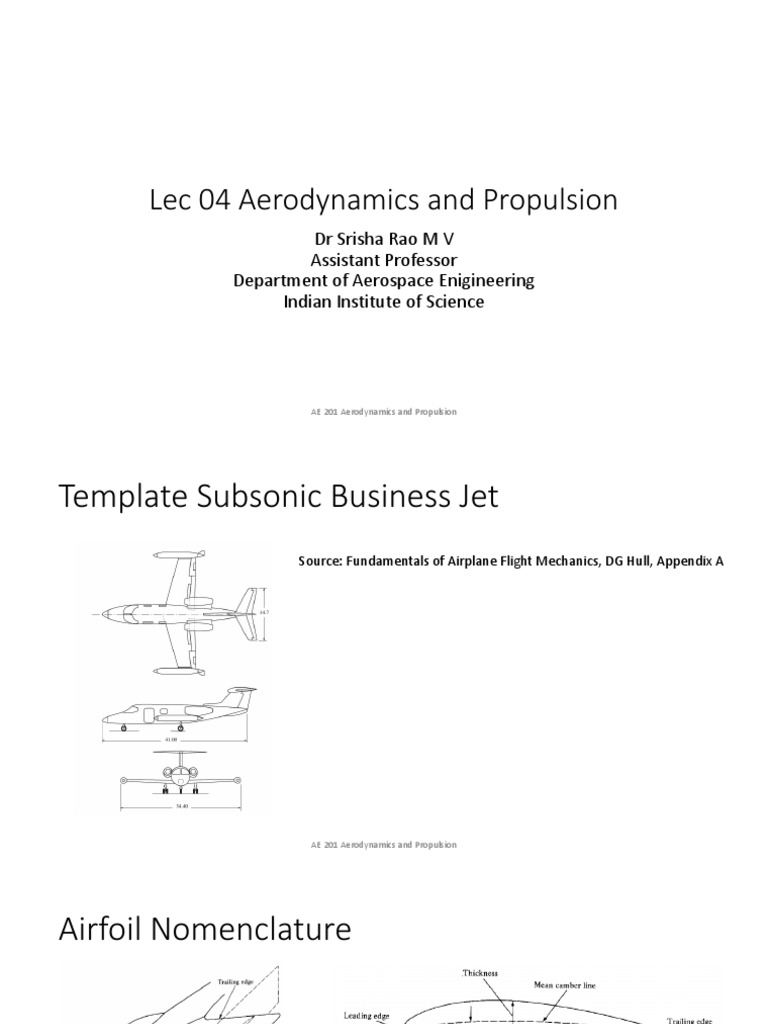 04 Aerodynamics Propulsion Pdf Aerodynamics Airfoil
