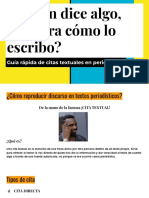 Cómo citar textualmente en periodismo