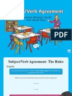 ENGLISH - Subject Verb Agreement Grammar Revision Guide and Quick Quiz Powerpoint Australian