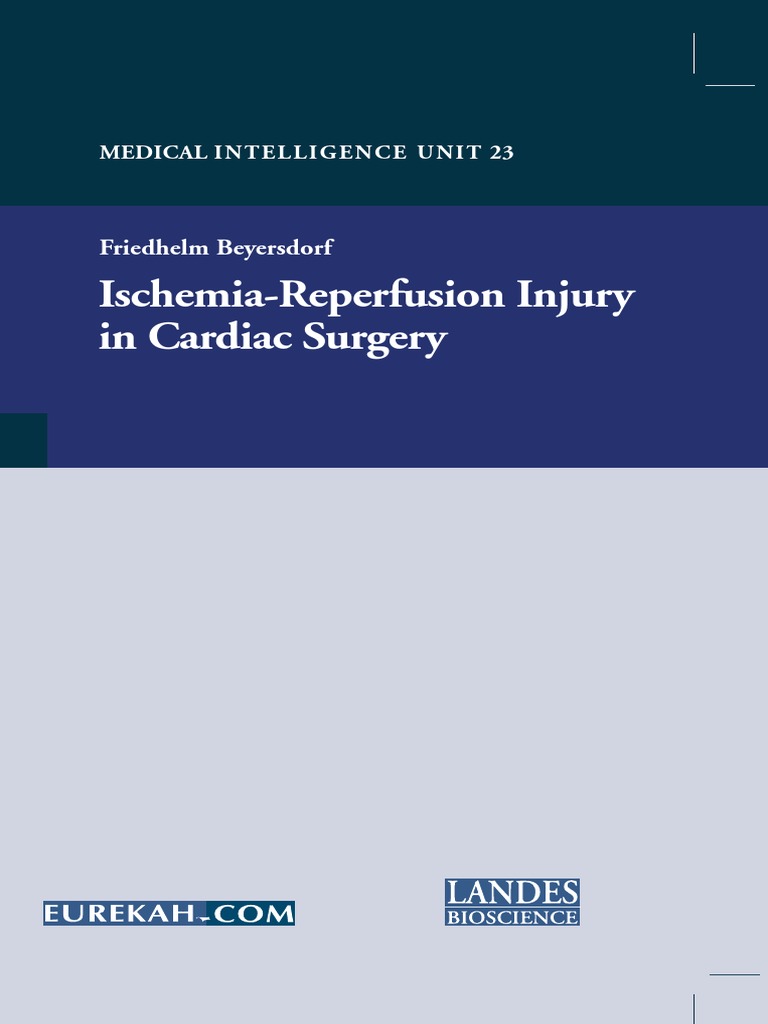 IschemiaReperfusion Injury in Cardiac Surgery PDF Ischemia