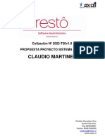 Propuesta Sistema Gastronómico Resto - Claudio Martinez