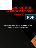 Tema 6 Cómo Obtener La Información